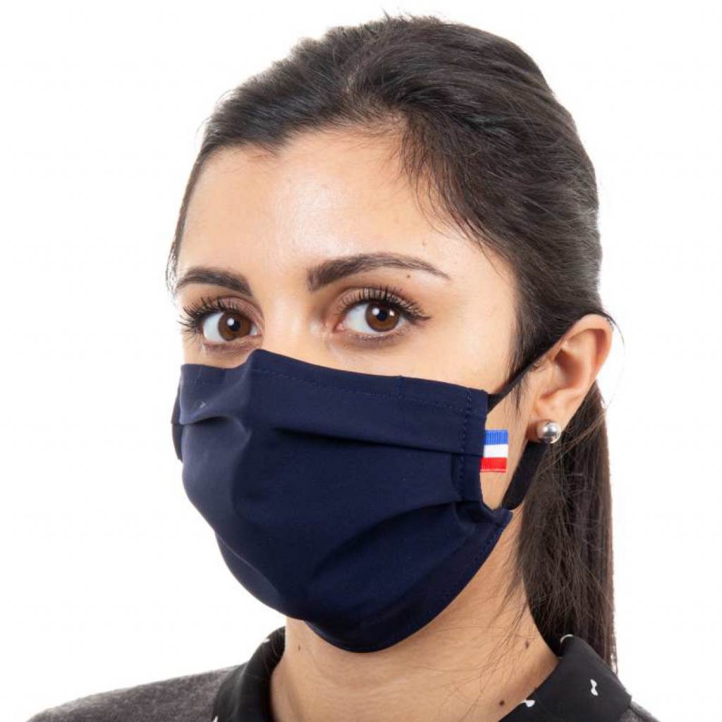 Masque de protection respiratoire en tissu - Couleur bleu marine
